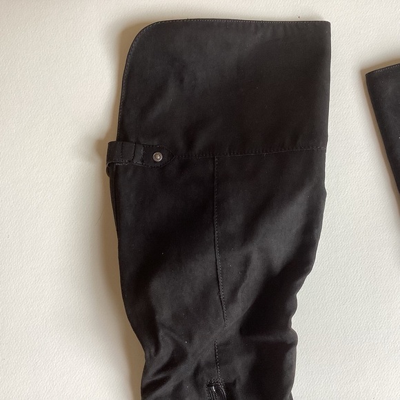 SUN+STONE Black Microsuede Allicce Regular Calf Over-The-Knee Boots 9.5 NWT NWB - Picture 7 of 15